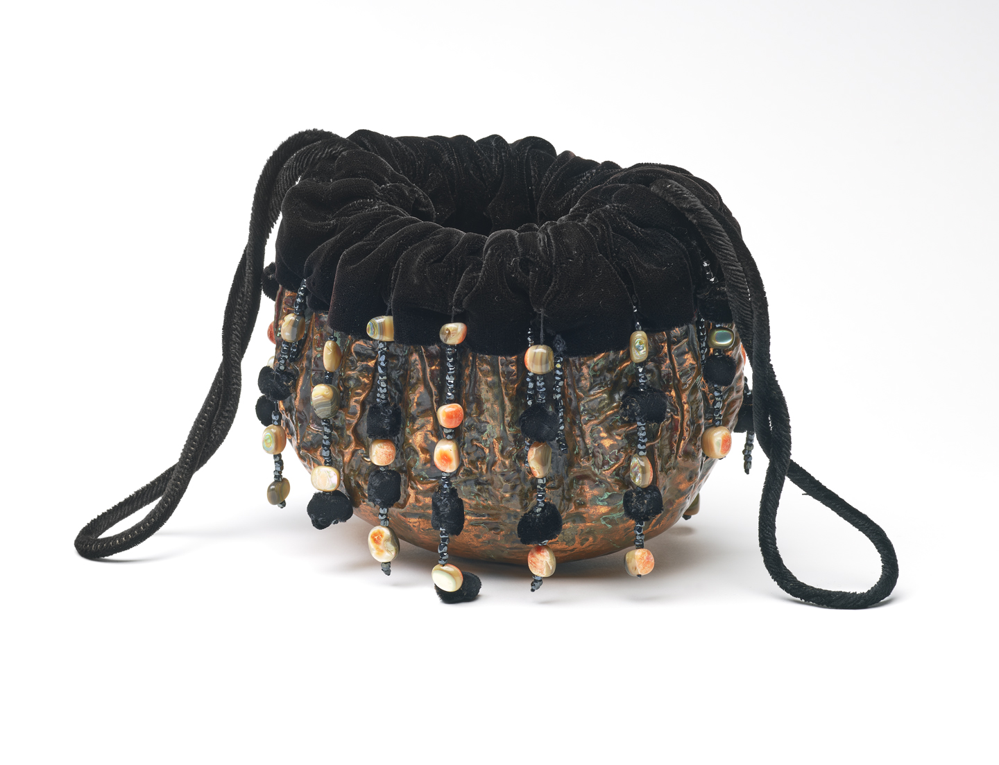 CRIMPED COPPER PURSE 5.5X7X4