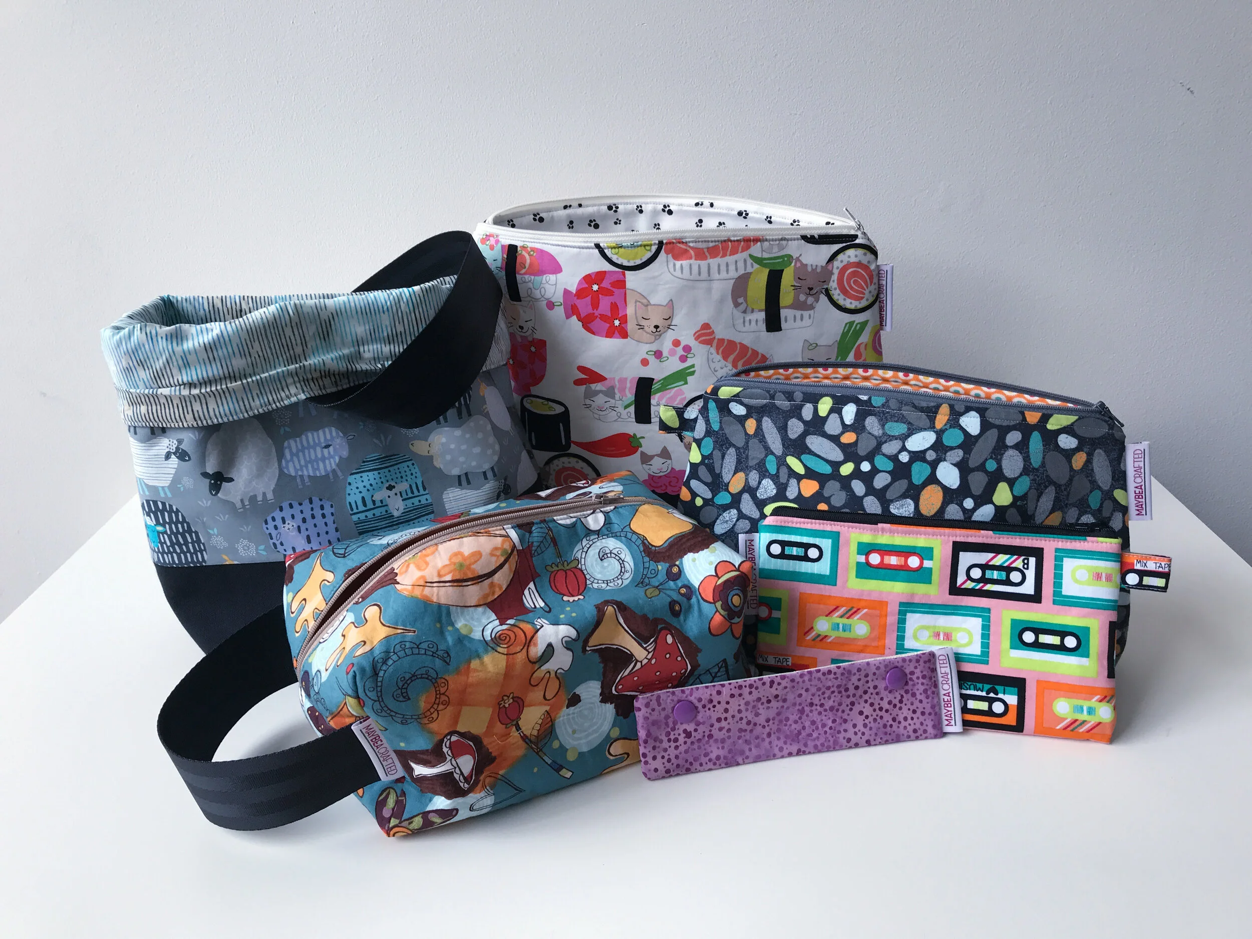 Every style bag we offer from Maybea Crafted