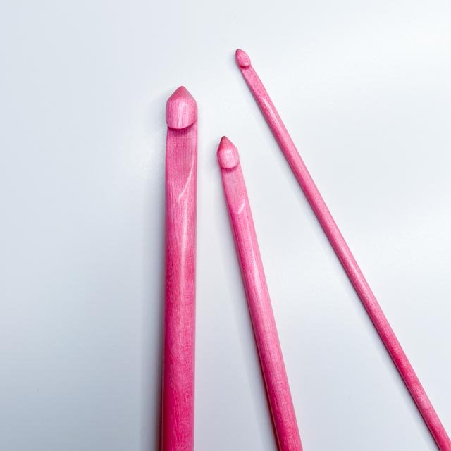 1set Pink Crochet Hooks With 10 Interchangeable Heads For Lace