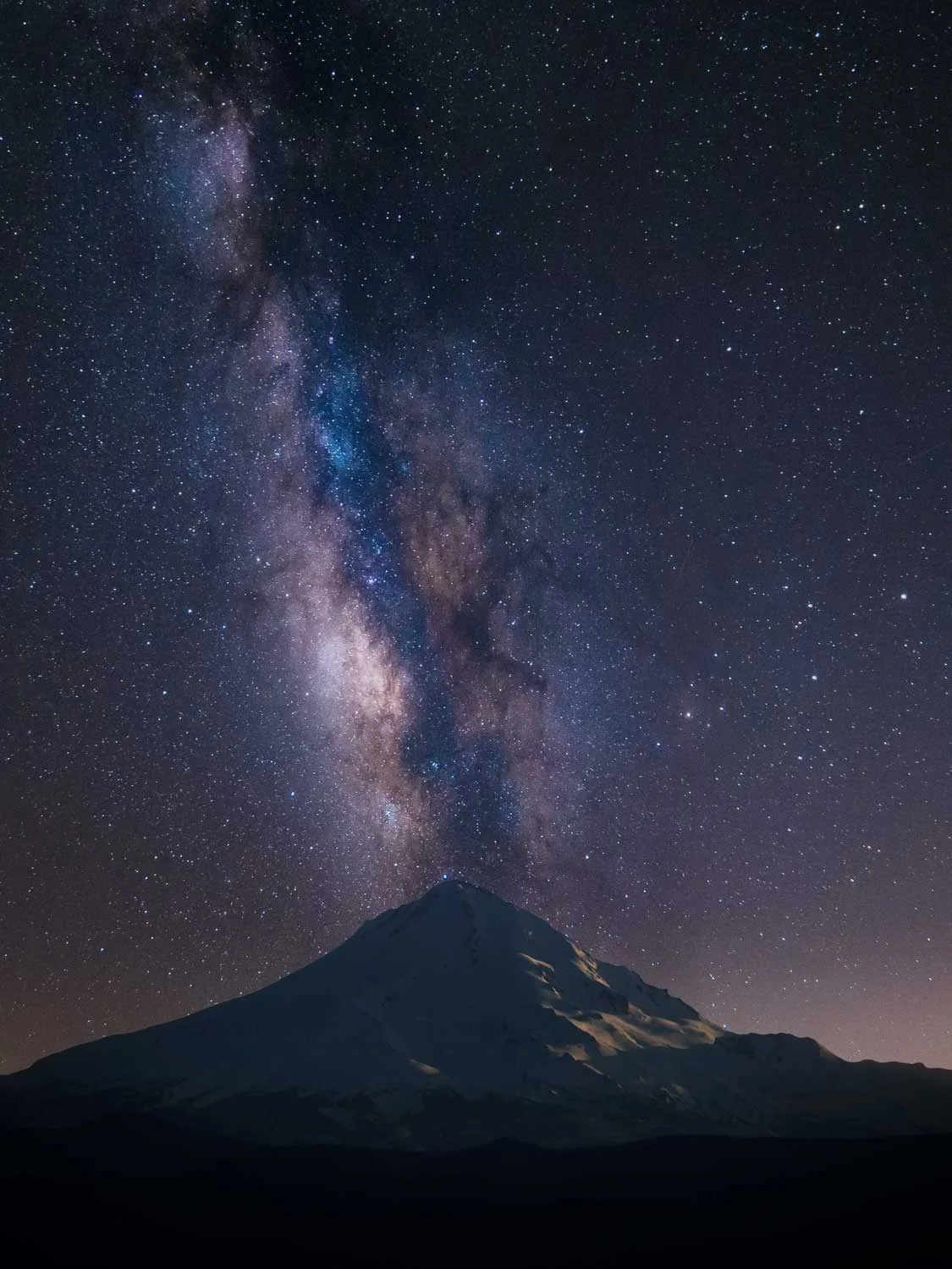 Milky Way Over Mt Hood, Oregon. Available for Purchase .