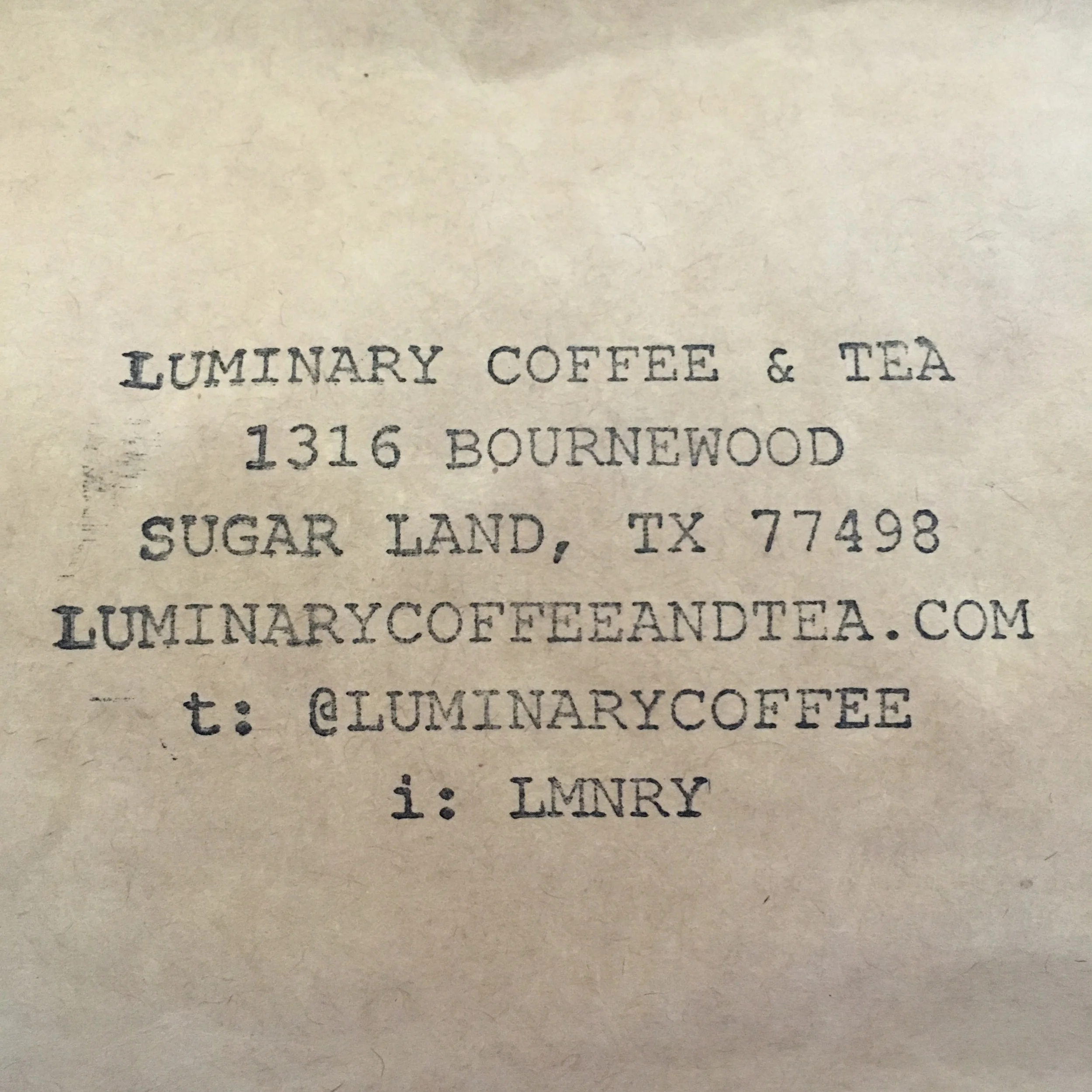 Luminary Coffee Information