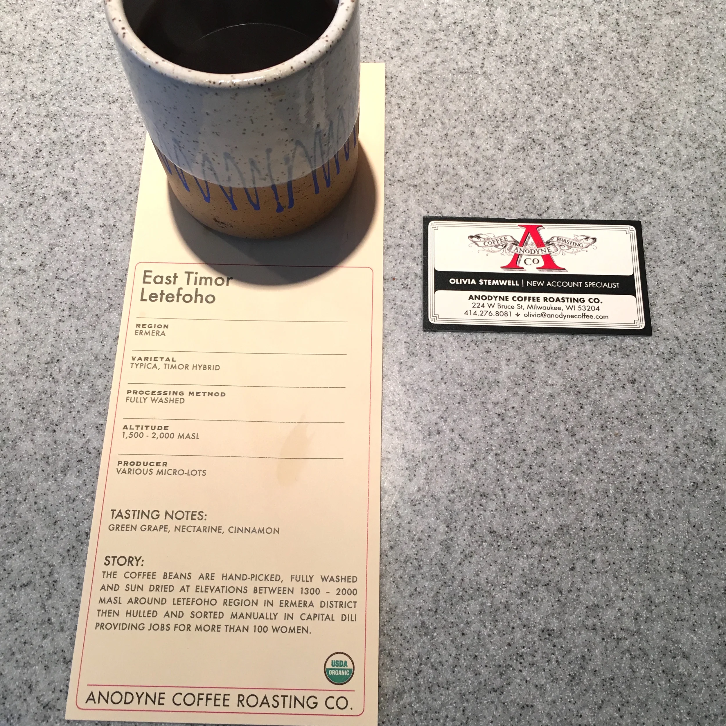 East Timor Letefoho Taste Notes