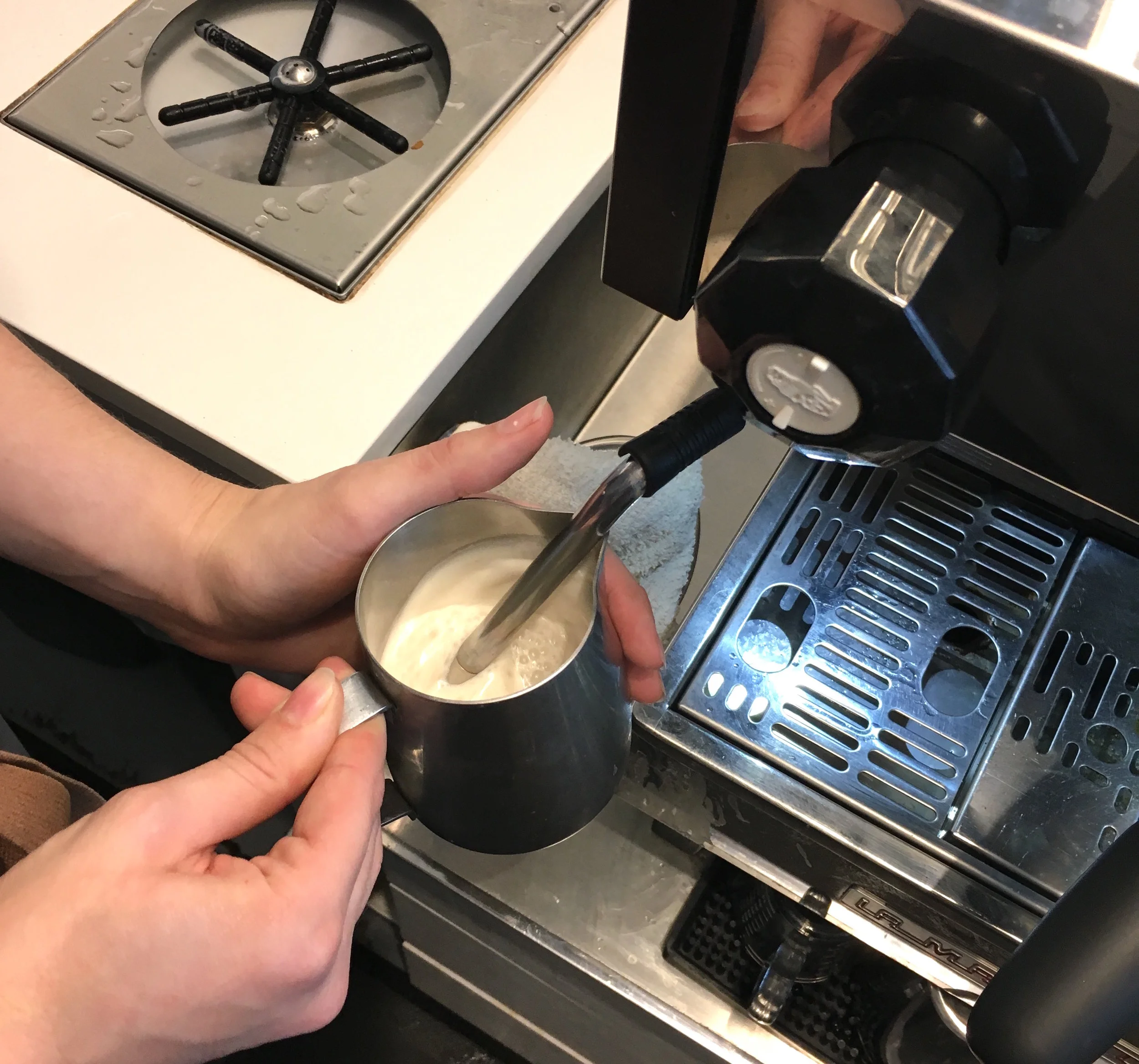 Almond Date Milk Steaming