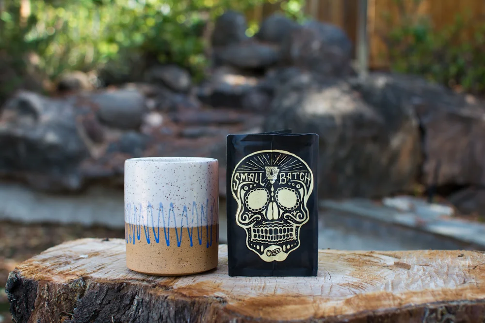 Onyx Coffee Lab "Small Batch Skull" Imprint on Packaging