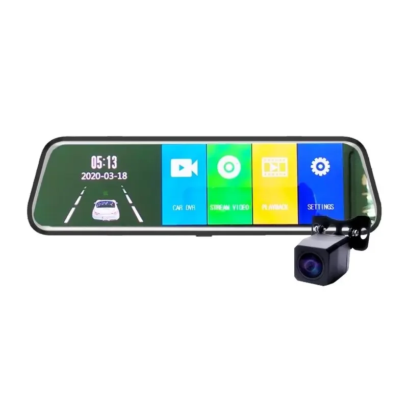 กล้องติดรถยนต์กระจกมองหลัง ABT SMART VIEW SUPER NIGHT VISION 1080P พร้อมกล้องหลัง