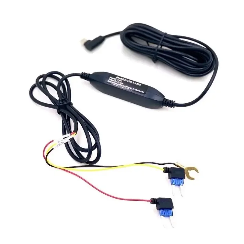 กล้องติดรถยนต์บันทึกภาพหน้าหลัง อุปกรณ์สายไฟใช้ในการติดตั้ง ติดตั้งแบบ Fuse tap ต่อกับแบตเตอรี่รถยนต์