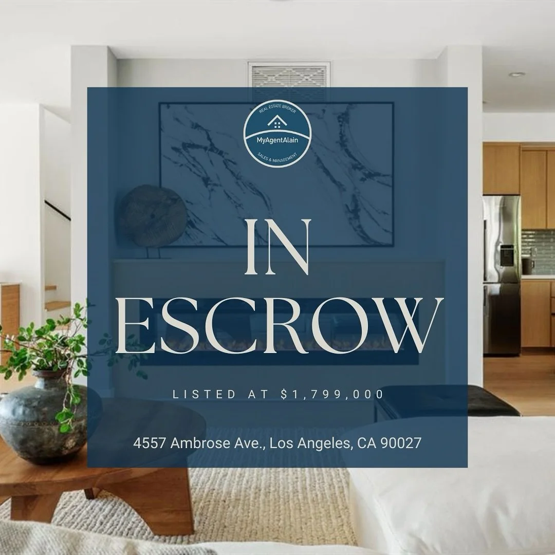 Under Contract in Los Feliz!
&zwnj;
4557 Ambrose Ave
Los Angeles, CA 90027
&zwnj;
🏡 3 Bed | 3 Bath
📐 2,305 SF
🛠️ Built in 2024
&zwnj;
&zwnj;
Alain Babaian
Broker, Realtor&reg;
DRE 01890396