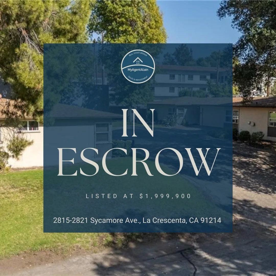 📌IN ESCROW📌

Keeping the year-end momentum going! Negotiated well below asking and structured for long term upside💪🏻 

📍La Crescenta, CA
🏢 4 Units
📐 3,360 Rentable SF
💰$1,999,900

Alain Babaian
Broker, Realtor&reg;
DRE 01890396