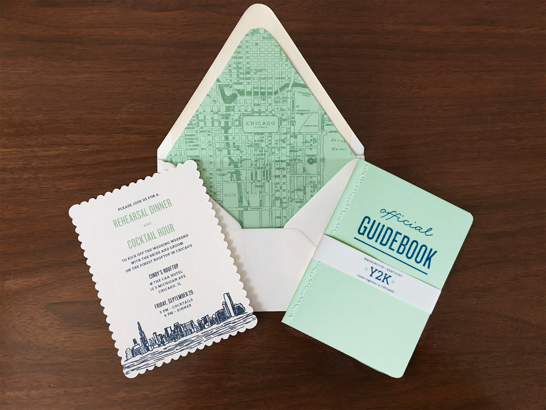 The Suite: Wedding + Rehearsal Dinner Invitation