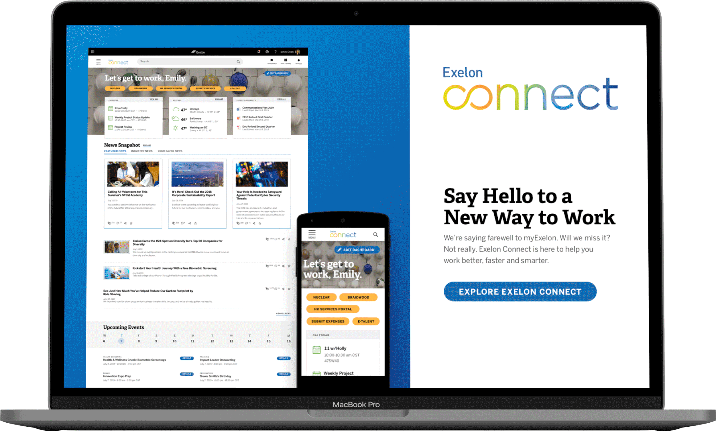 Interactive digital tour concept created and executed by myself for Exelon's new brand resource intranet website.