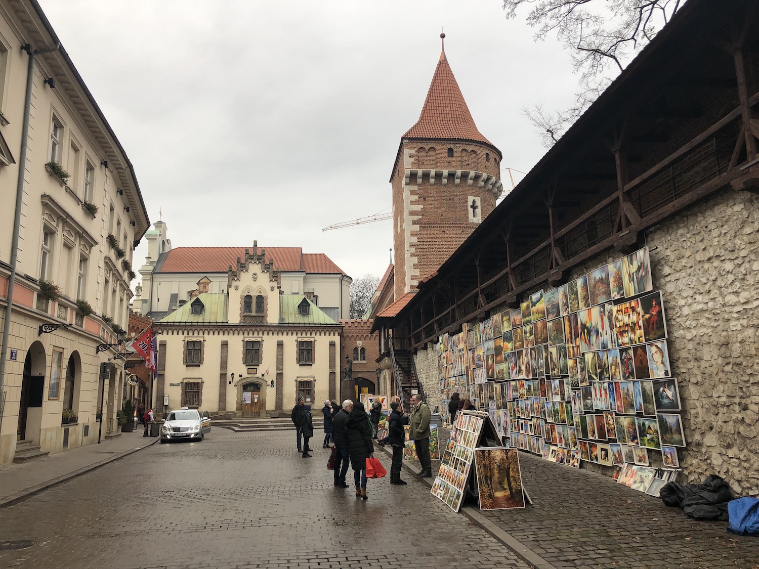 Walking through Old Town en route to Pzrypiecek