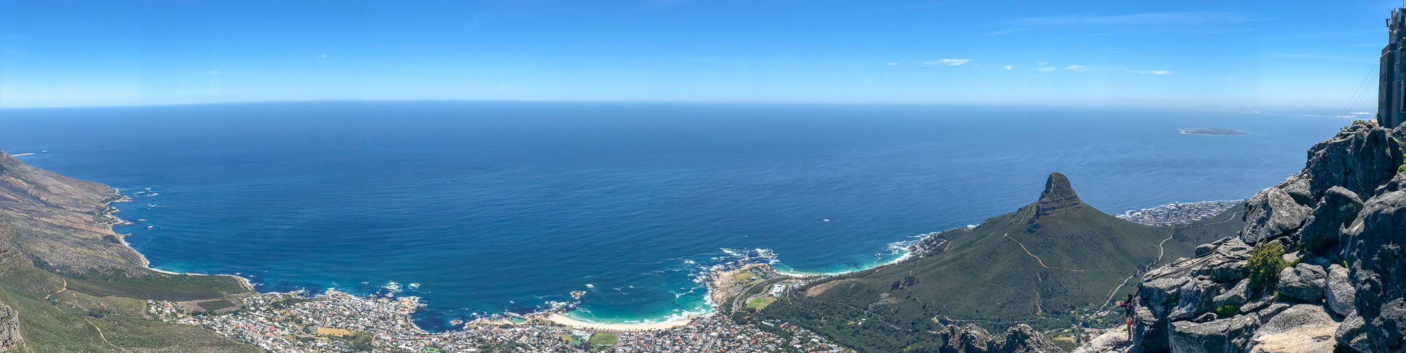 Panorama of Camps Bay and Lion’s Head Mountain from Table Mountain