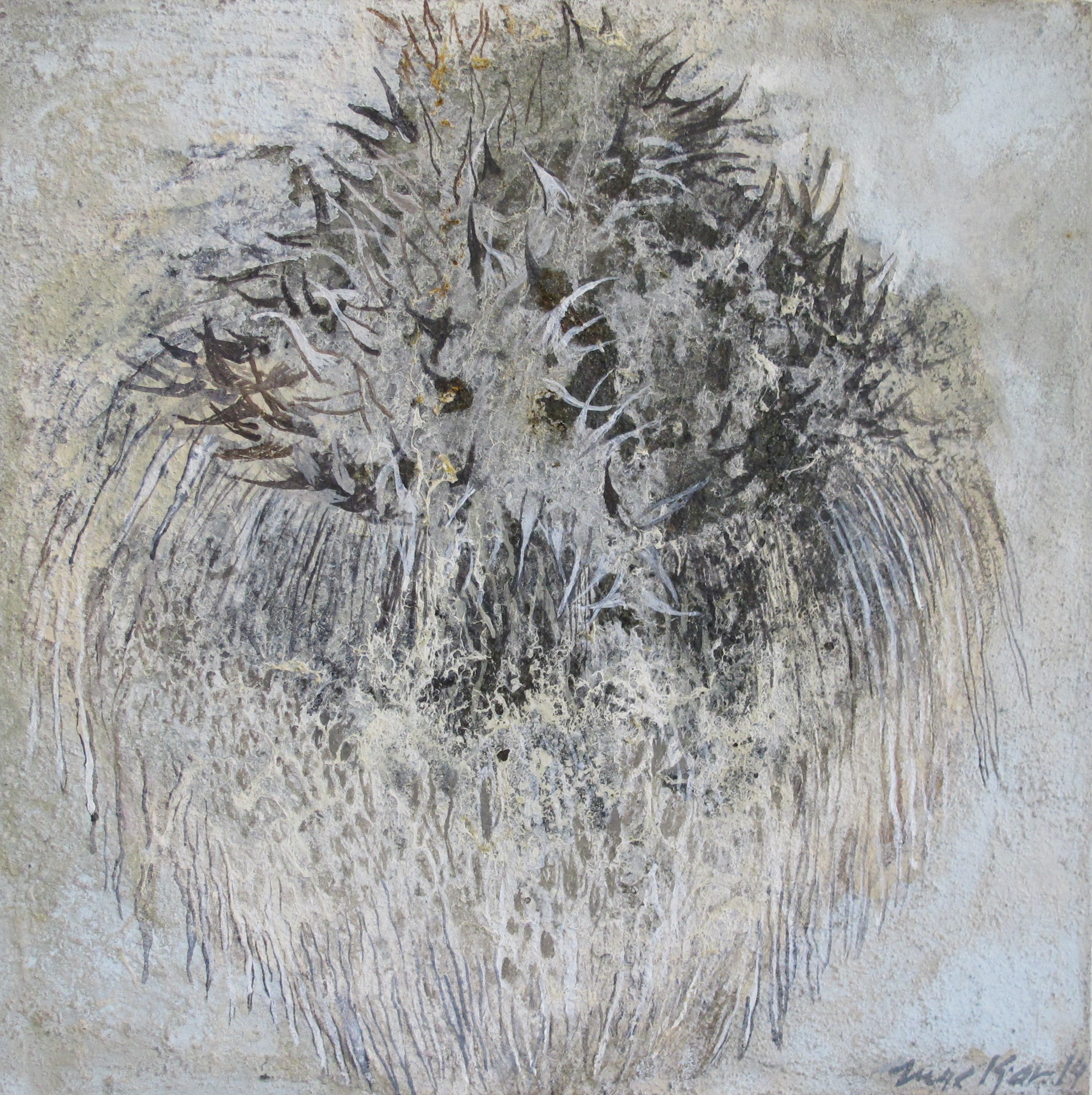 Fund 2015. Aske, pigment og akryl 30x30