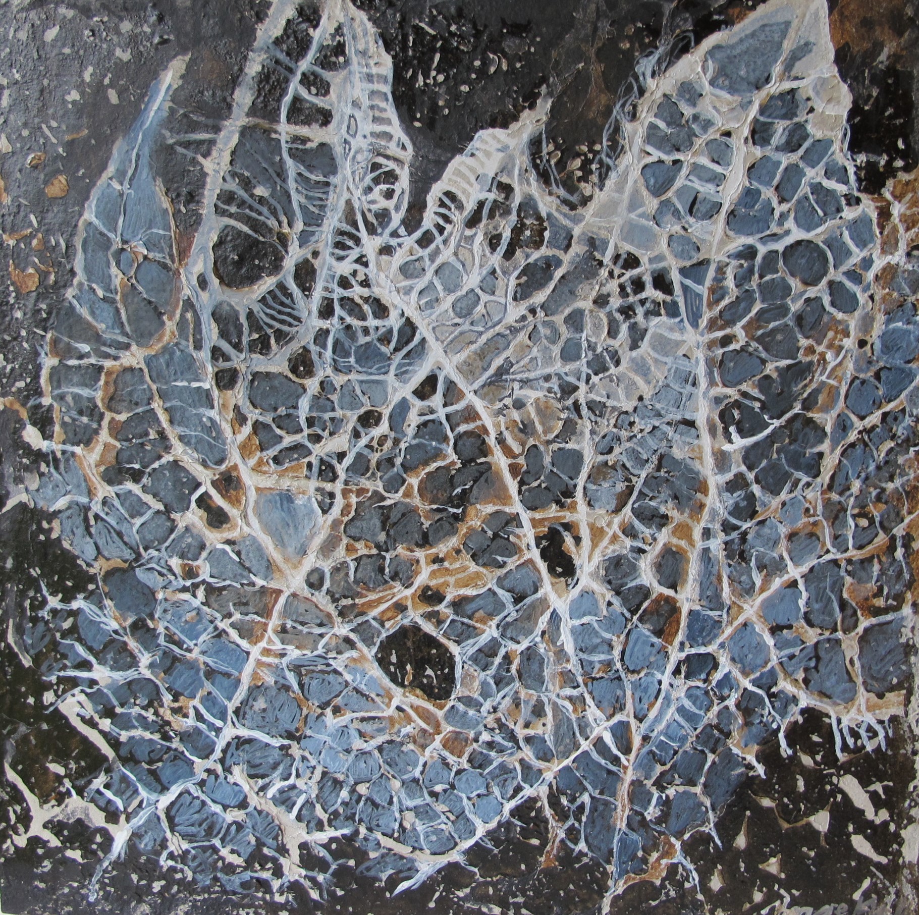 fund 2016. aske, pigment og akryl 30x30