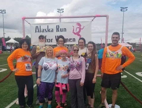 Our group at The Alaska Run For Women