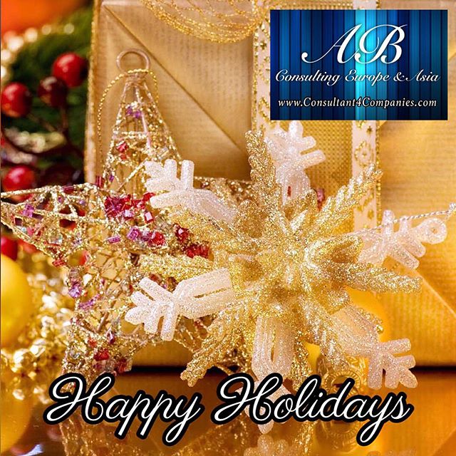 Happy Holidays / Joyeuses f&ecirc;tes

The entire team of AB CONSULTING
wishes you Happy Holidays and a great vacation! 
Toute l'&eacute;quipe de AB CONSULTING
vous souhaite de joyeuses f&ecirc;tes et d'excellentes vacances ! 
www.Consultant4Companie
