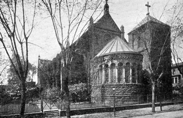  The East End of the Church after removal of the spire, prior to the enlargemnet of the apse. 