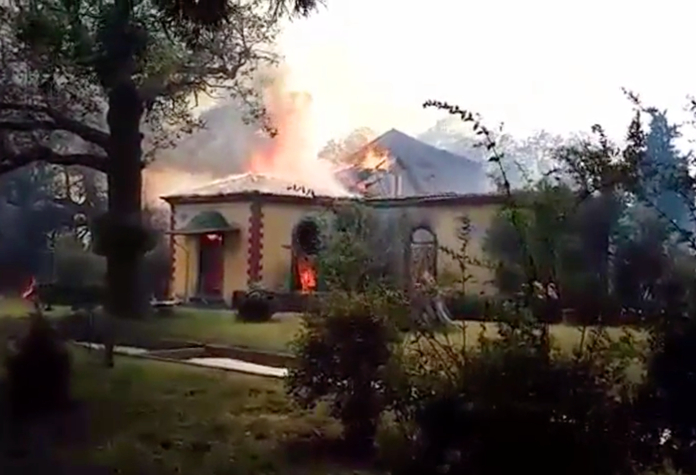 Madeira Villa of Blessed Karl Burns in Fire