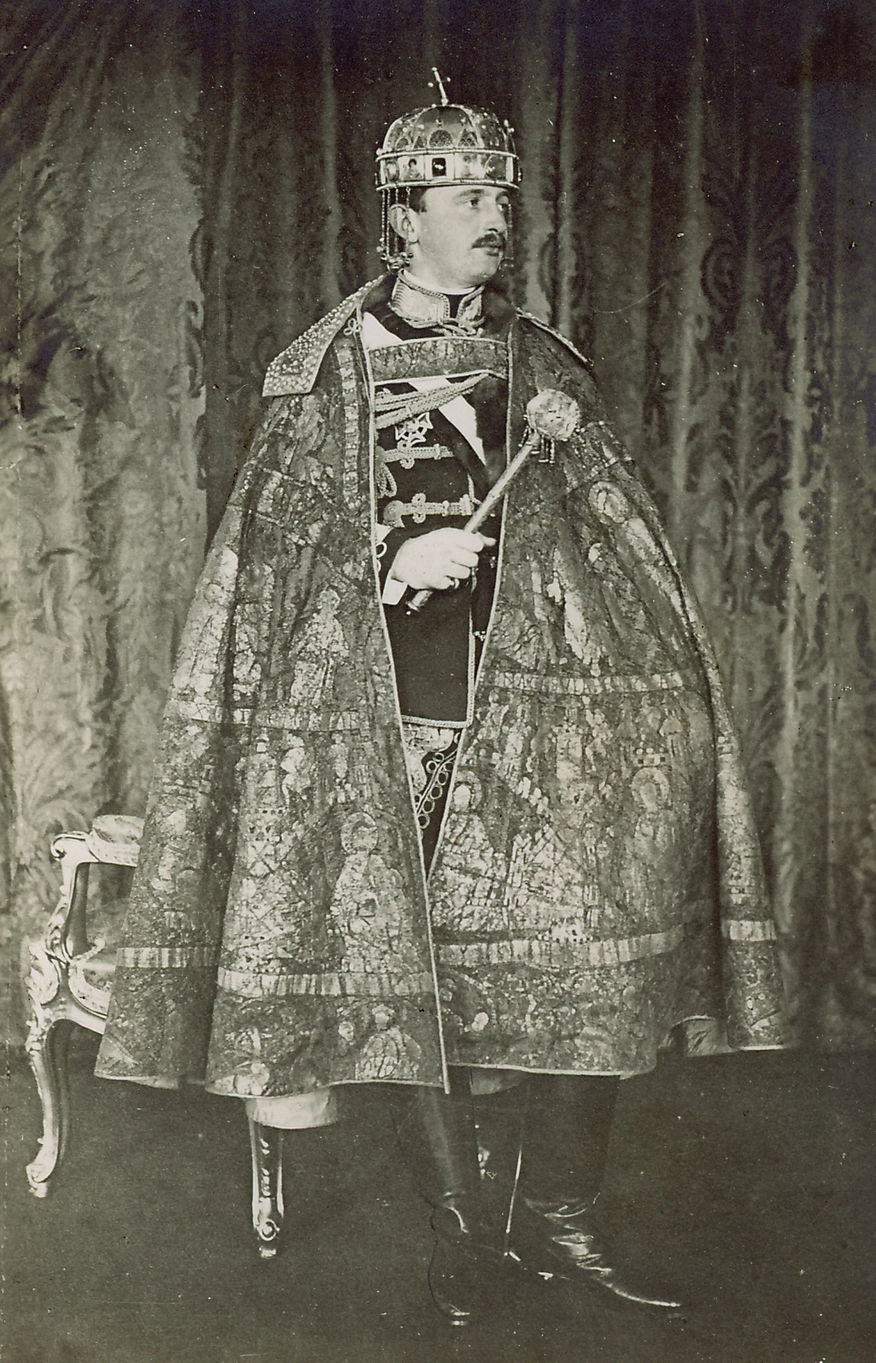 Blessed Karl in the Mantle of St. Stephen, December 30, 1916