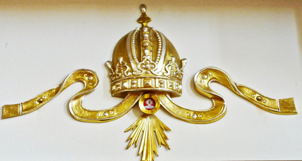 A relic of Blessed Karl in the Basilica of St. George's Cathedral in the Wiener Neustadt Military Academy in Austria.