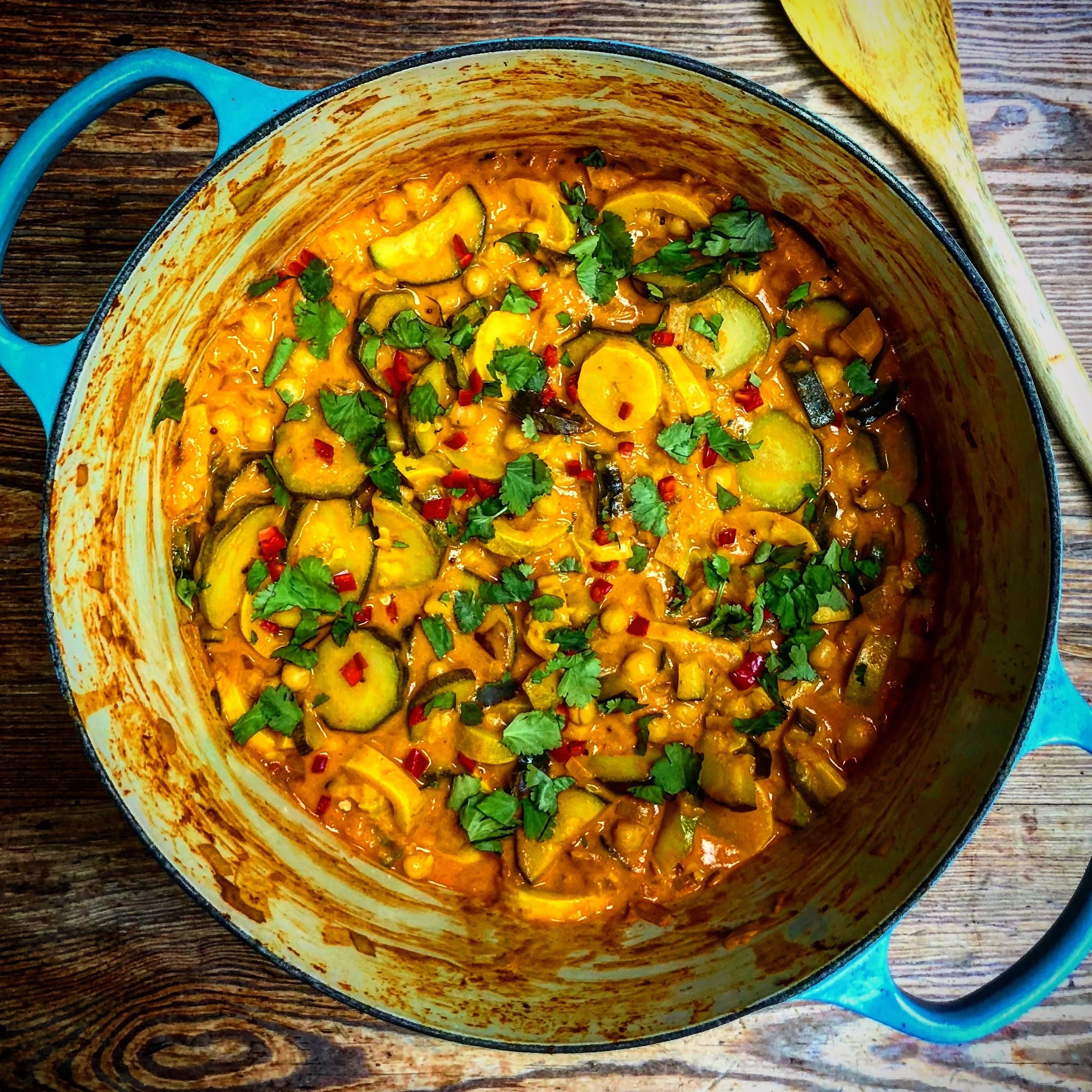 Courgette Chickpea Curry Janelawsonloves