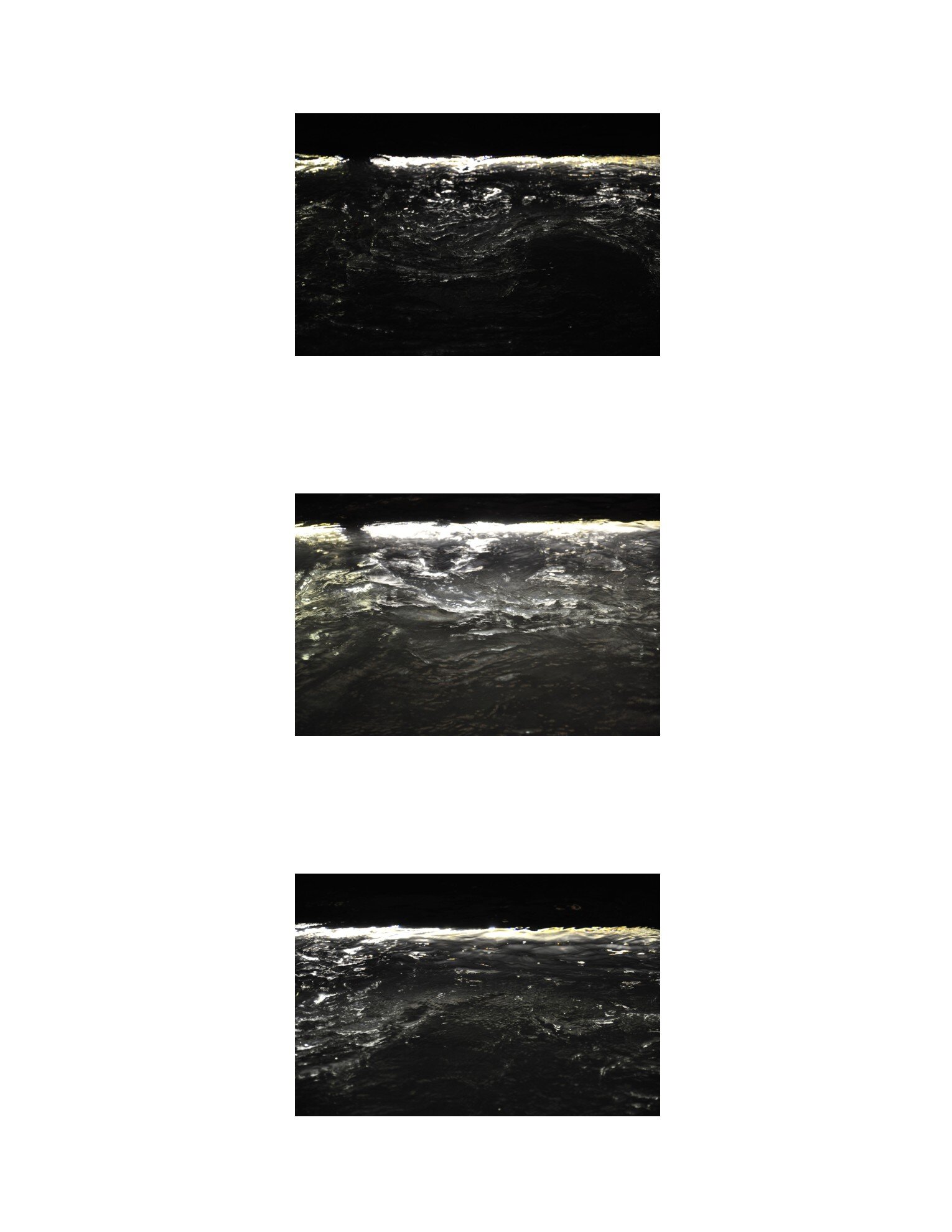 Water 03a + b + c, 2012 – Triptych