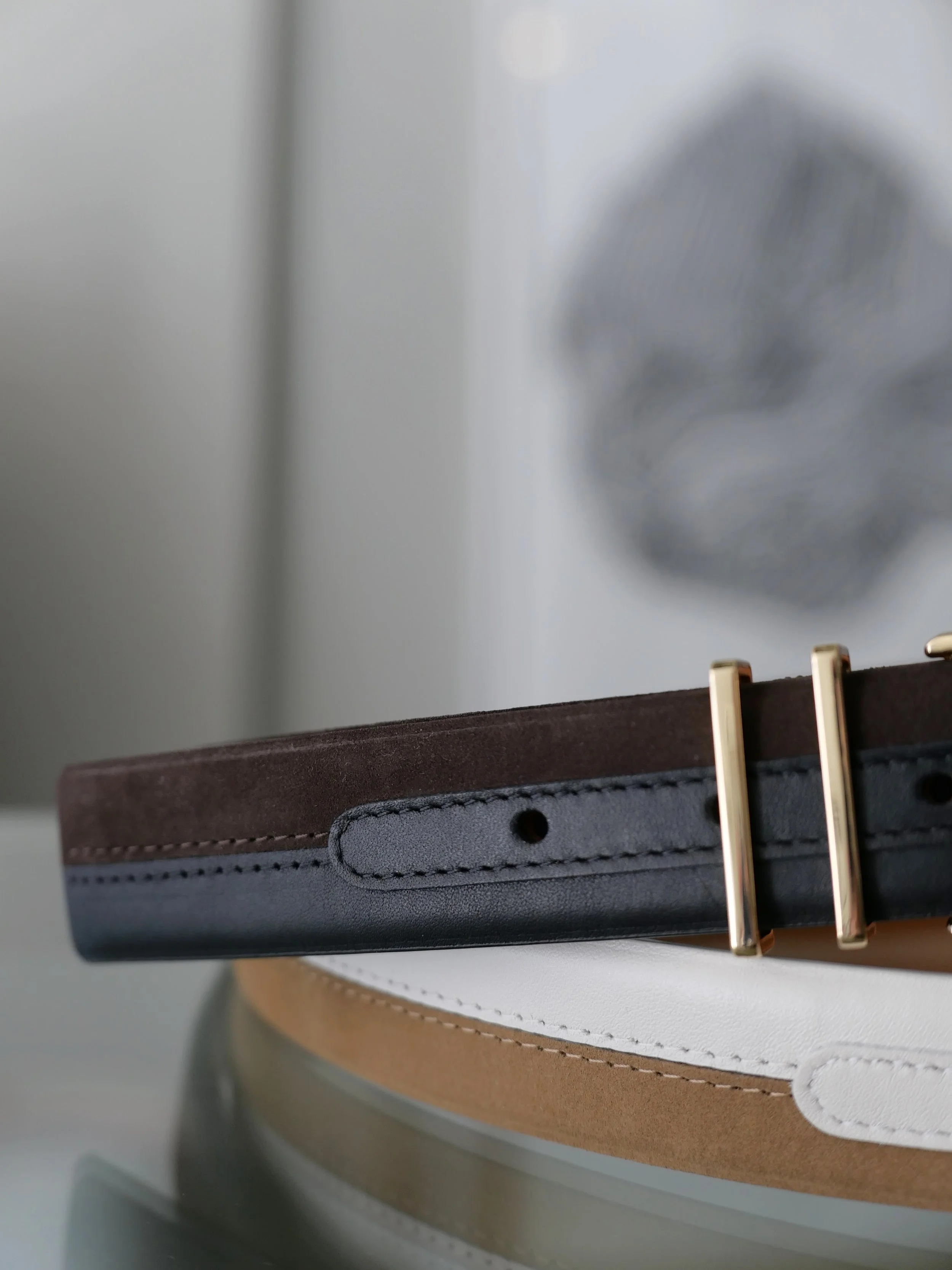 Moison Boinet belt calfskin MAISON BOINET ]LEATHER BELT 30mm/Belt - UNITED ARROWS main image 3