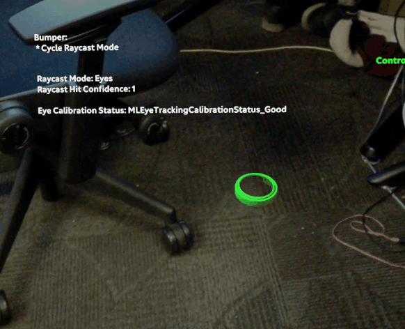 Magic Leap: Raycasting (Eye Gaze)