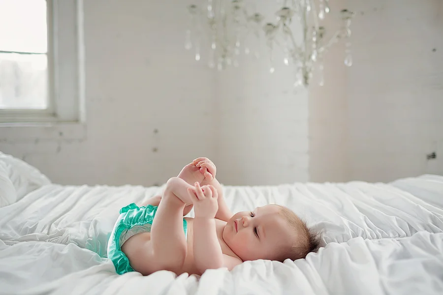 Ruffled tutu and balloons-  baby Chaya is 6 months