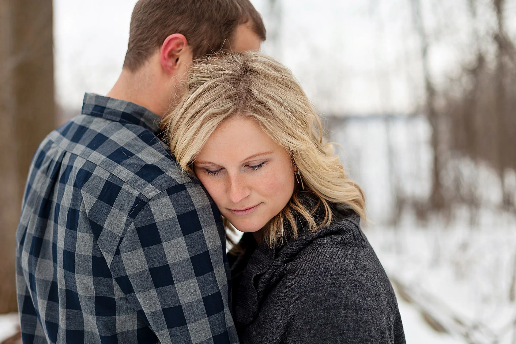 East Grand Rapids Winter Engagement | Mark + Rachel | Associate Alyssa