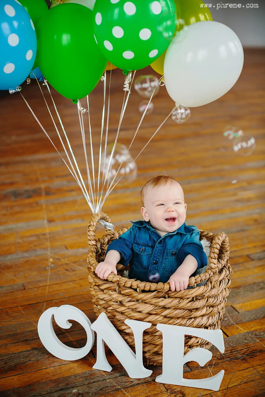 Bright Colors and Balloons - Eli is 1!