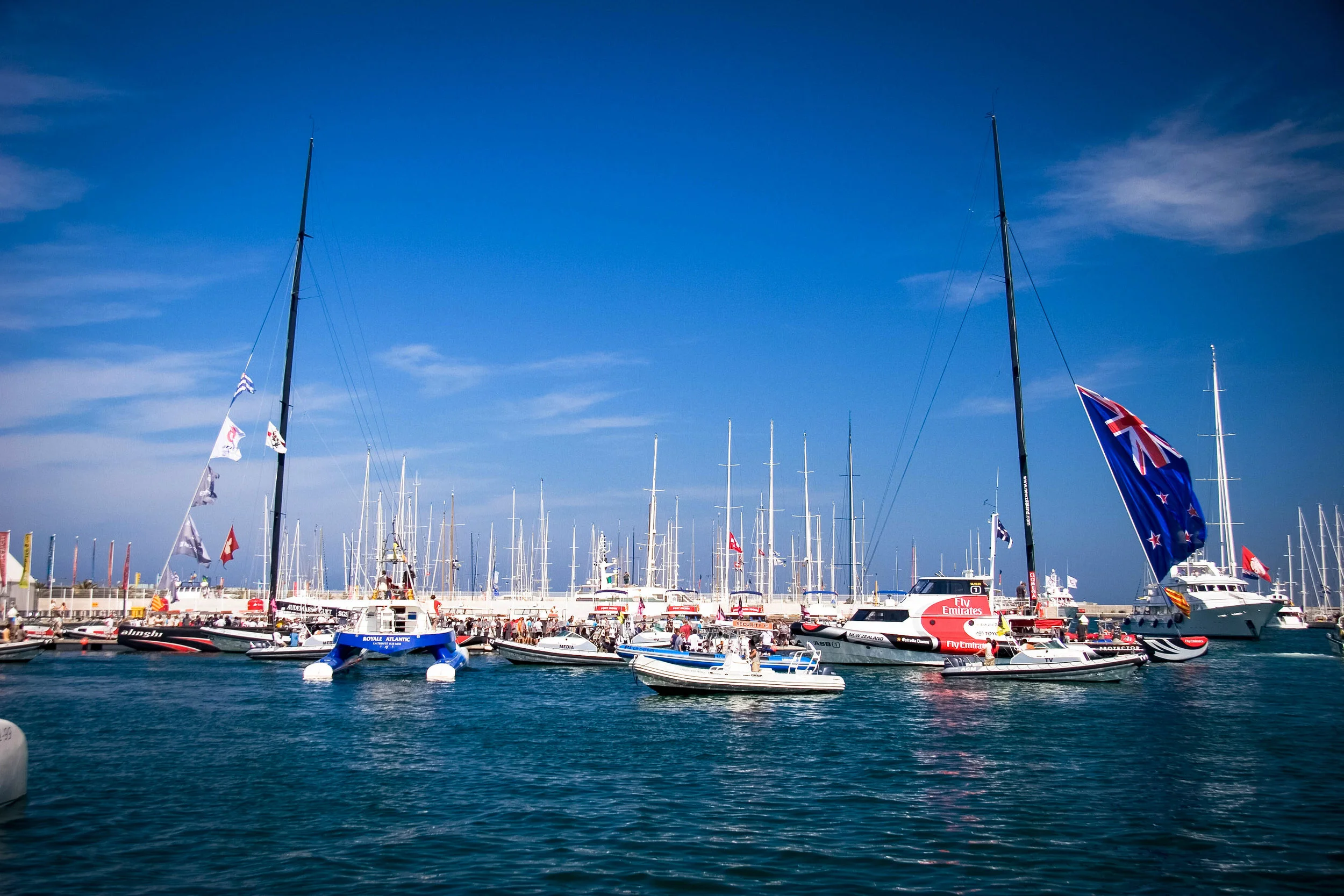 Rival boats. 32nd America's Cup. Valencia