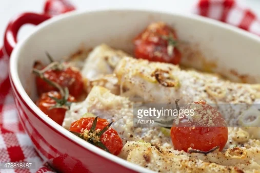 BAKED FISH WITH SPINACH 