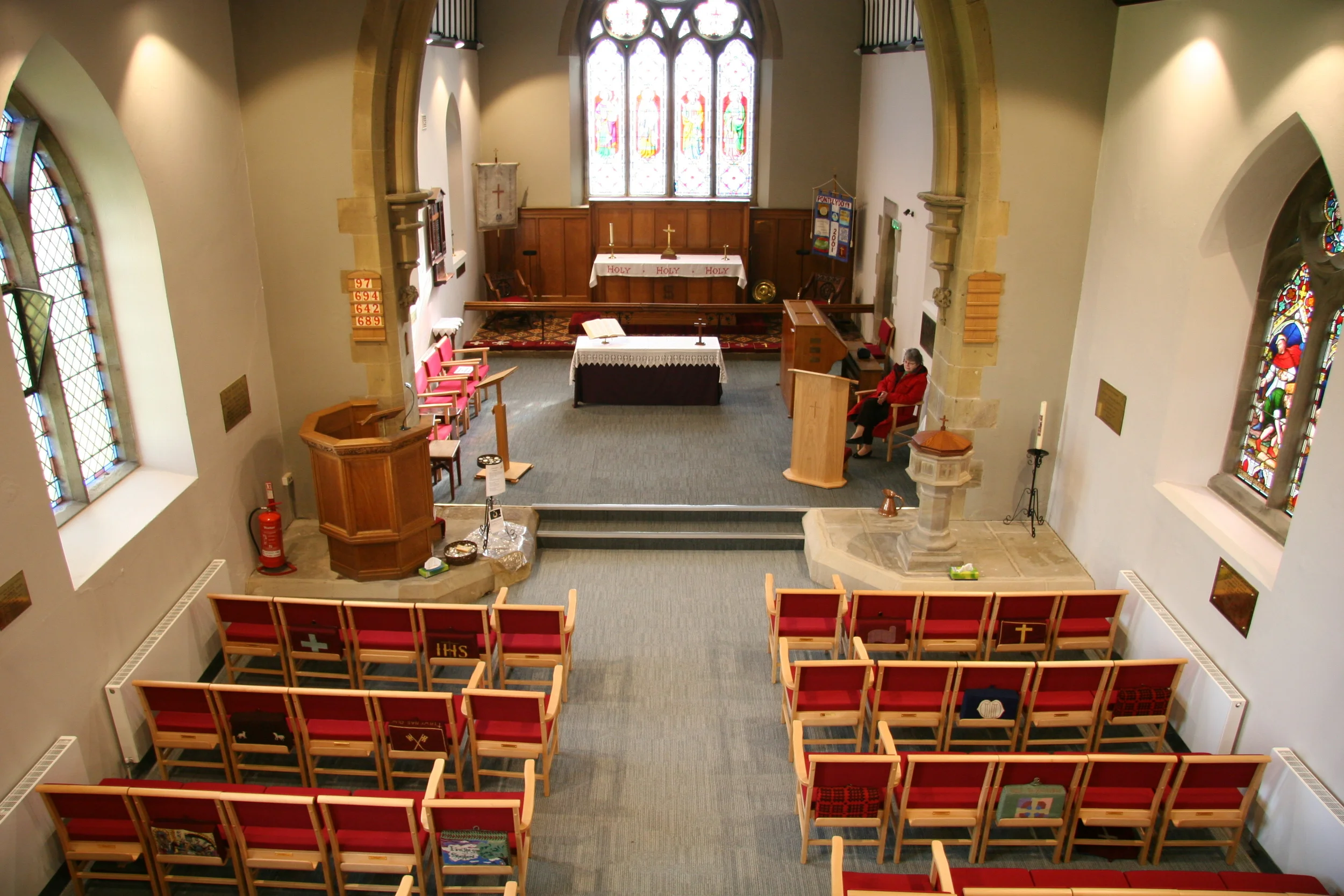  View from the new mezzanine. The first floor space can be used for meetings and functions, as well as acting as an overflow where gatherings are expected to be at full capacity. 