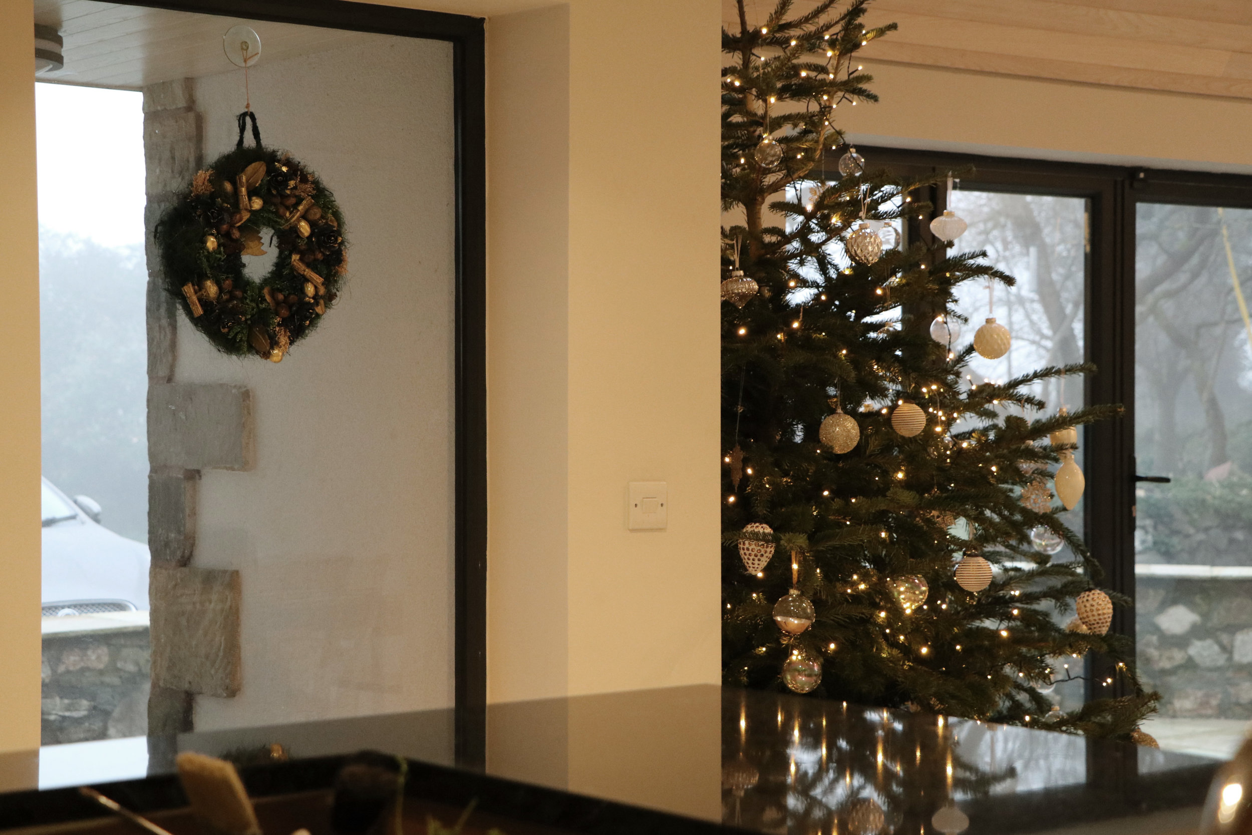Picture window and Link that transitions between the existing house and the new extension.
