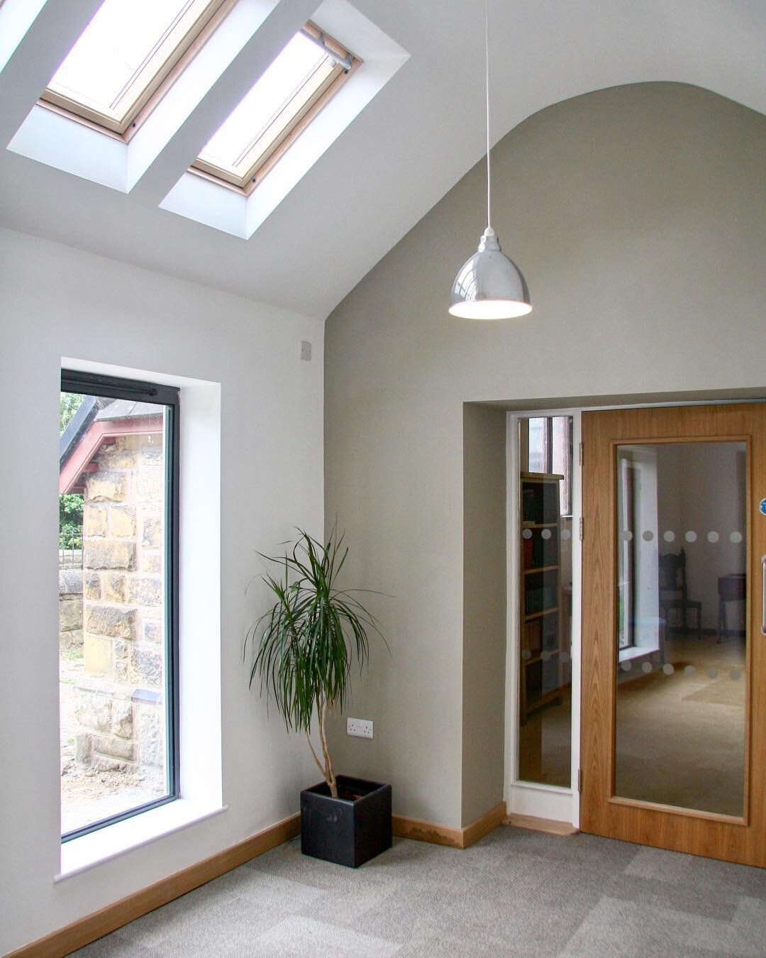 A new bright and welcoming entrance at All Saints Church in Southsea, Wrexham. #reordering #refurbishment #entrance #light #oldandnew #architecture #building