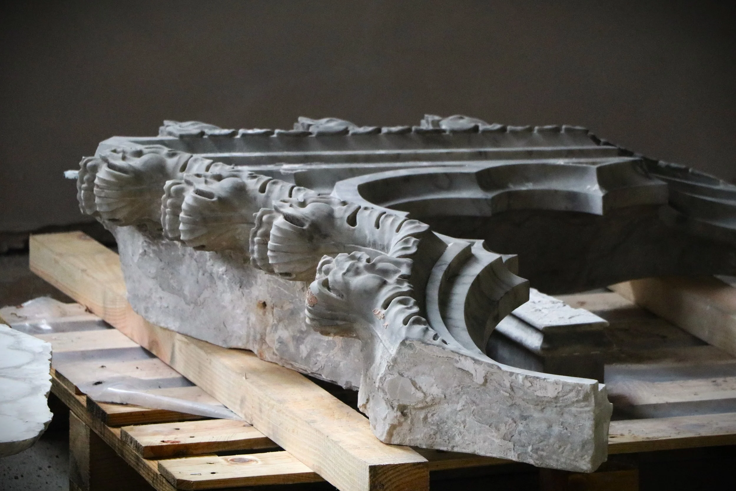 Other works involved the repair and relocation of memorials and plaques within the church nave. 