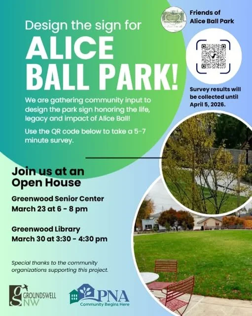 Alice Ball Park Sign Design Open House #1