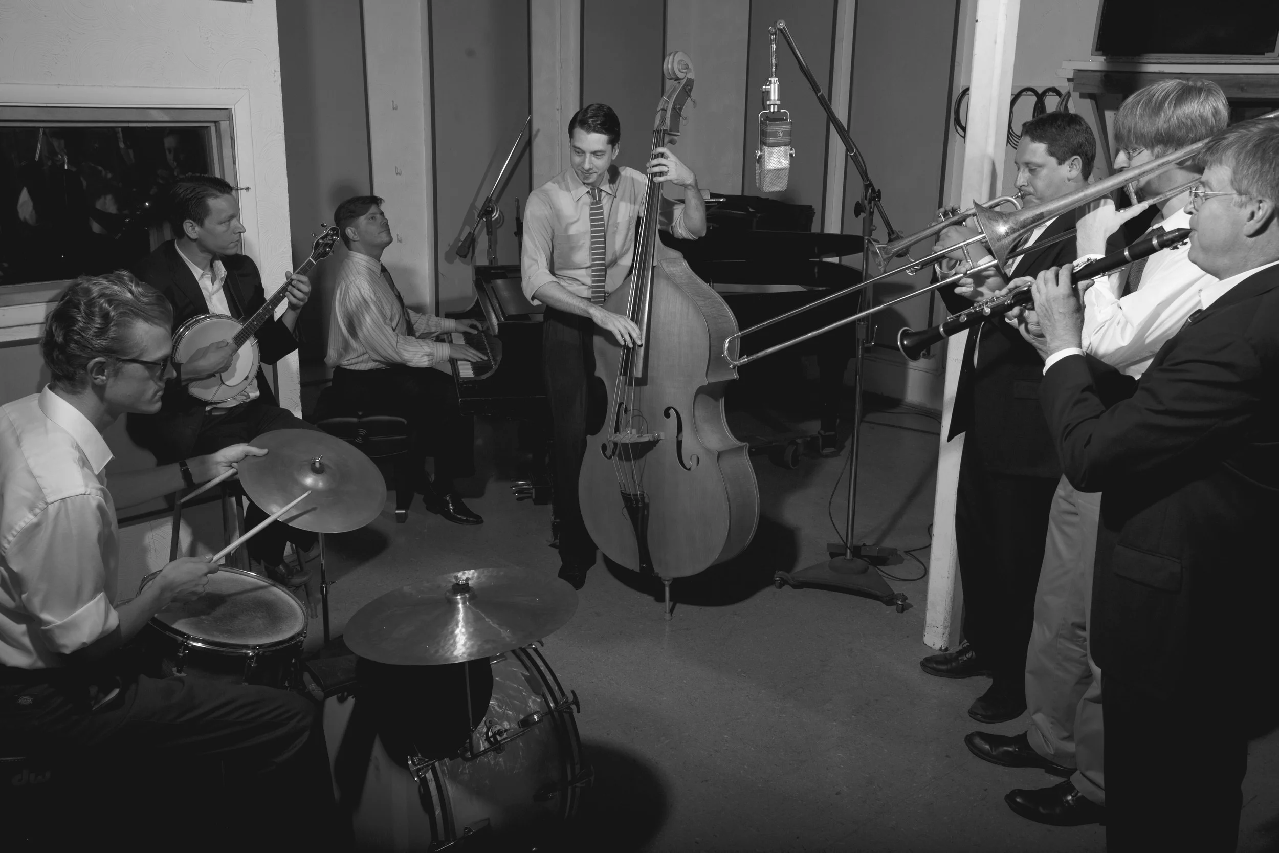 The Fat Babies in the studio