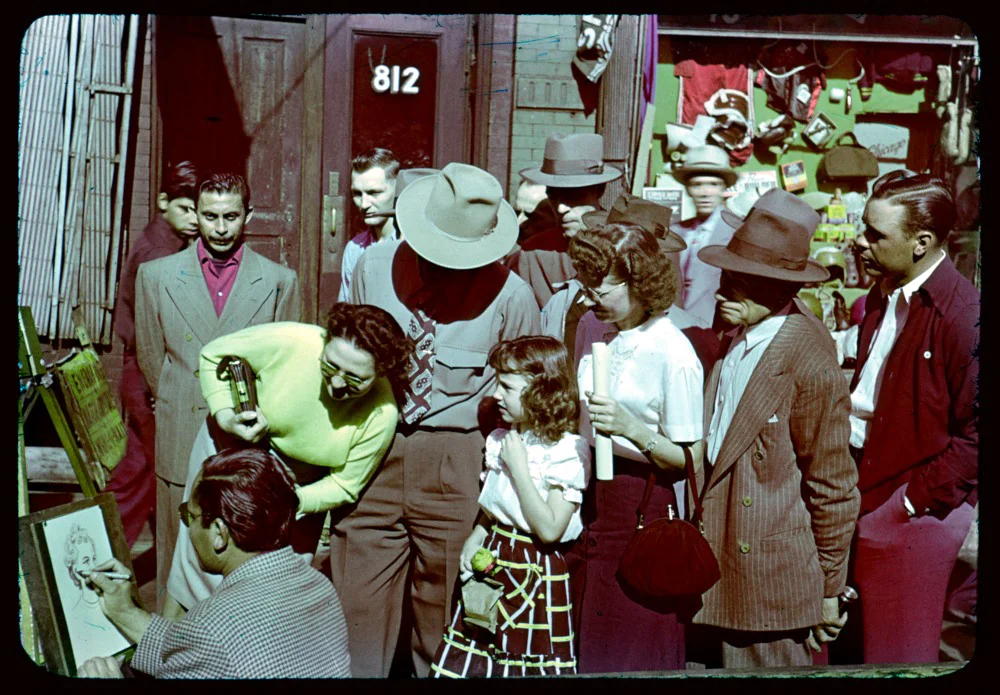 Maxwell Street Artist, 1950 Photos by Charles W. Cushman, Indiana University Archives.