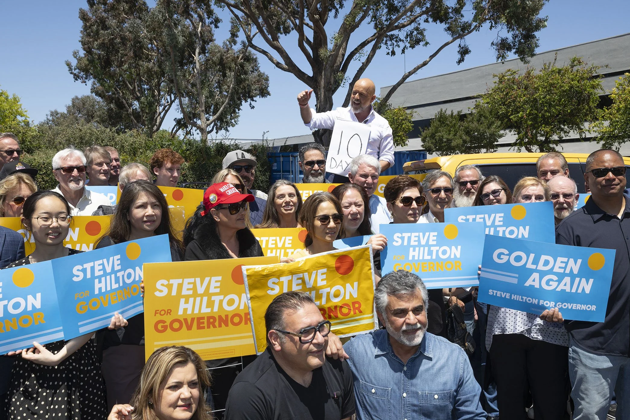  Republican gubernatorial candidate, Steve Hilton on the campaign trail in San Jose, CA 
