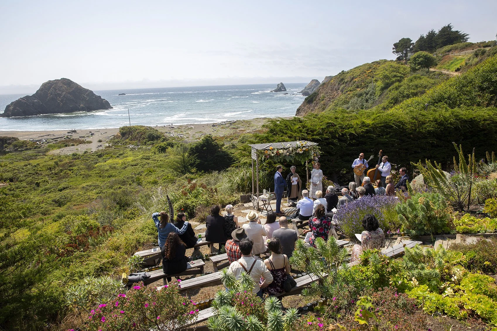  EJ Fry and Alison Klein’s wedding day in Mendocino, CA 