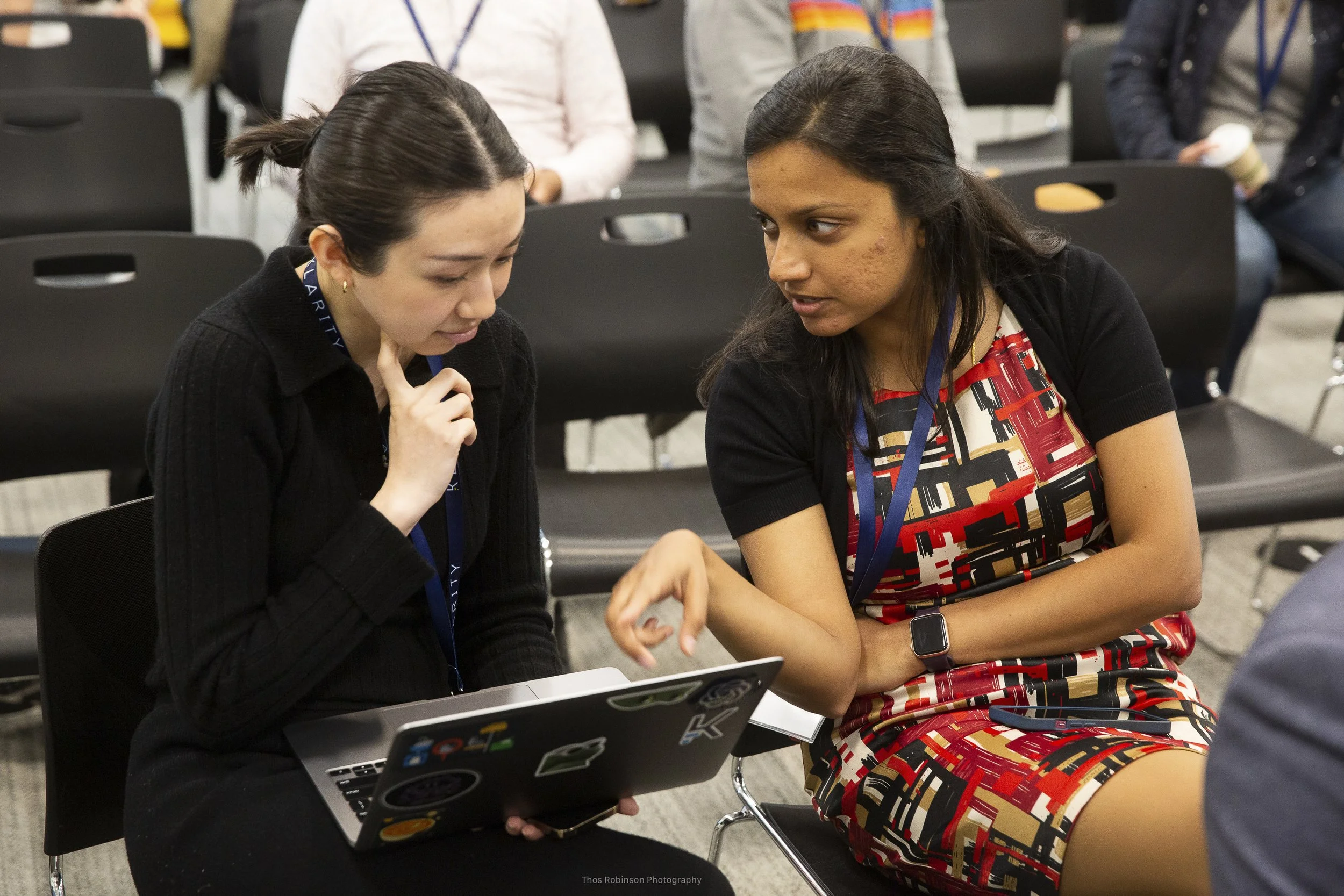  Billie Jonn and Sowmya Raghunathan at an AI conference in San Jose, CA 