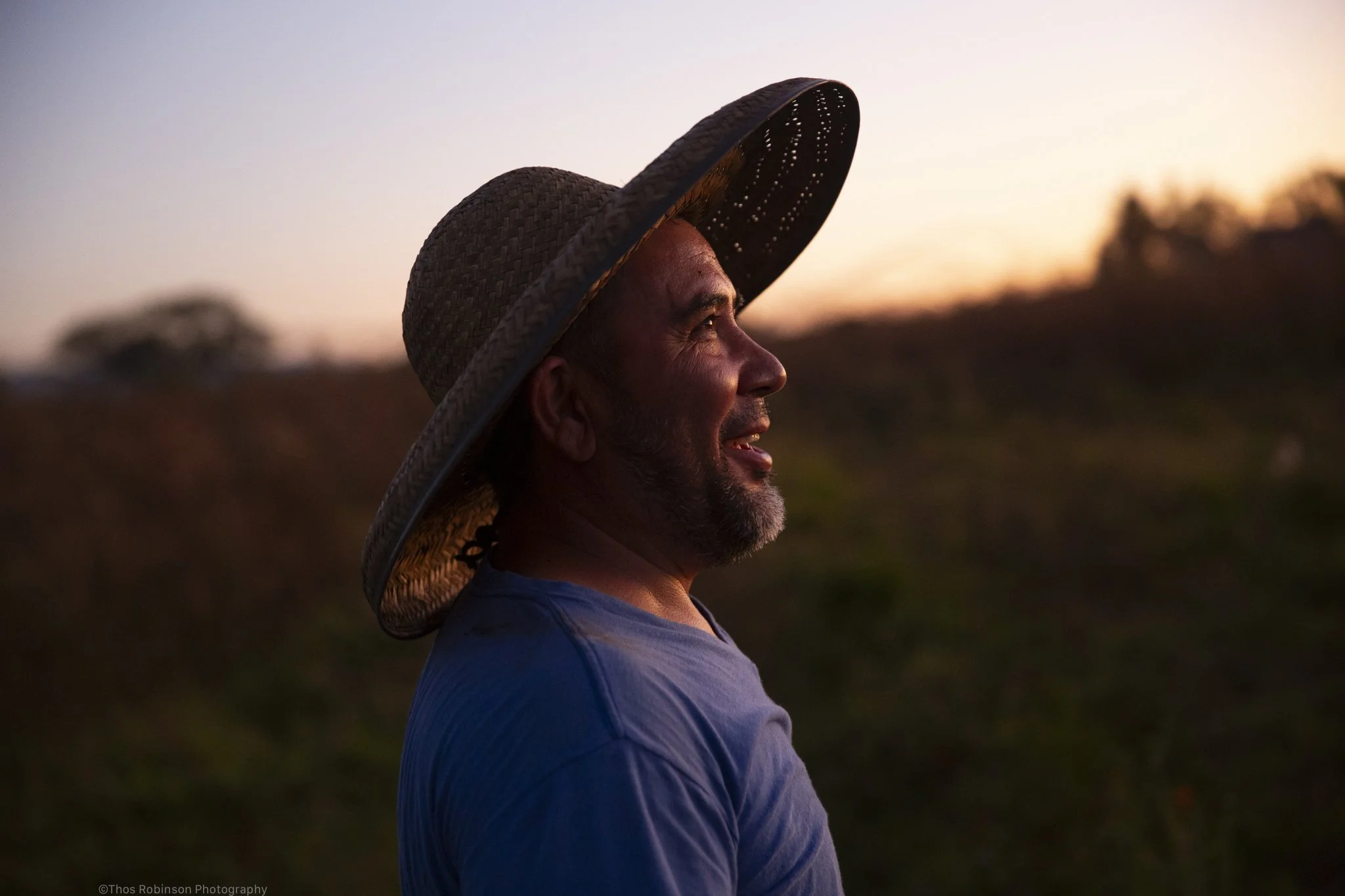  Michael at dusk on his farm in Michoacán, Mexico 
