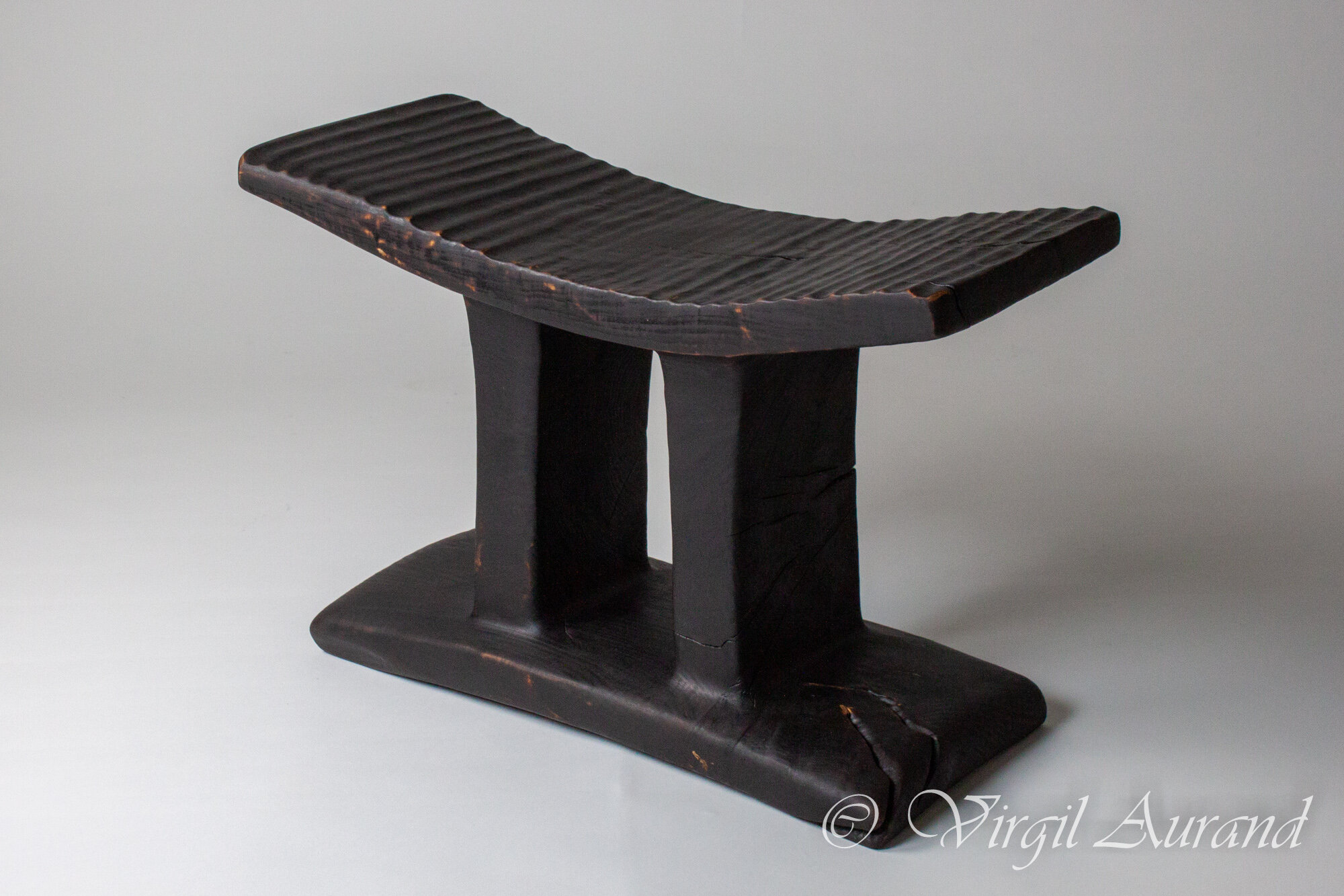 Elm Bench - Carved from a Single Log