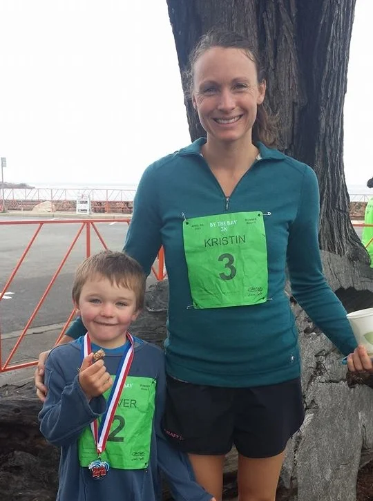 Oliver and me after a two-mile race!