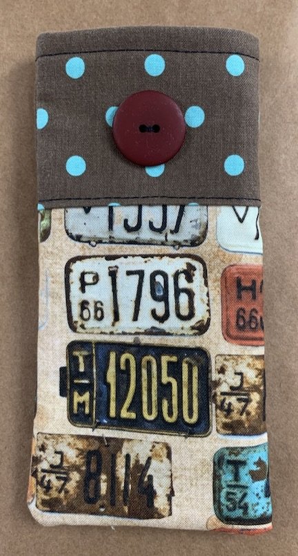 Vintage License Plates Glasses Case