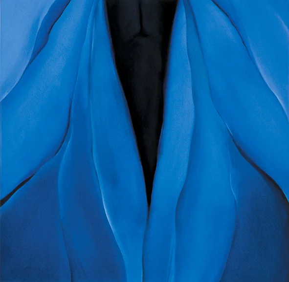 BLUE BUTTERFLY WING 40 x 40 inches, oil on canvas, 2000