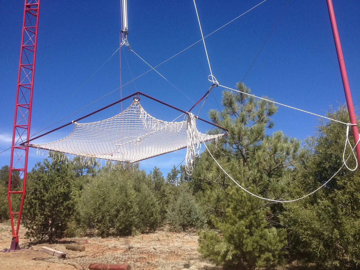 Flying Net, 2014, nylon, steel, 6'h x 9'w x9'd photo © Hannah Hughes