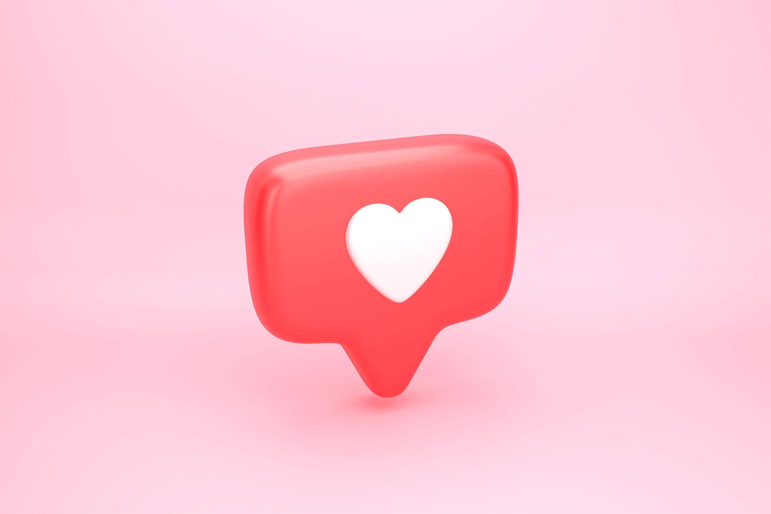 One like social media notification with heart icon